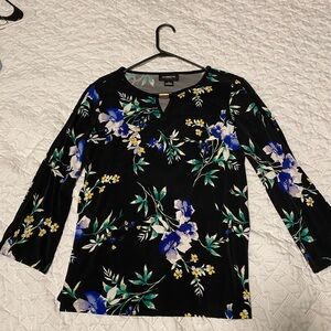 Liz Claiborne Career Vibrant Floral Dress shirt / Blouse size small